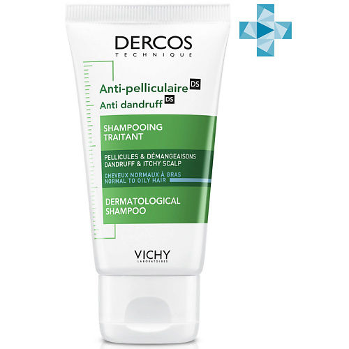 VICHY DERCOS Интенсивный шампунь-уход против перхоти для нормальных и жирны VIC979662 фото 1