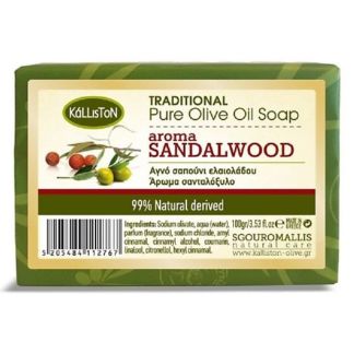 KALLISTON Мыло Traditional Sandalwood натуральное оливковое САНДАЛОВОЕ ДЕРЕ