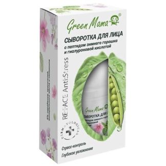 GREEN MAMA Сыворотка для лица «RE:FACE Anti:Stress» с пептидом зимнего горо