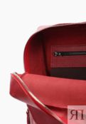 Женский кожаный рюкзак красный B009 ruby grain