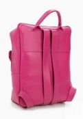 Женский кожаный рюкзак розовый B009 fuchsia grain