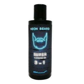 NEON BEARD Супер-очищающий гель для лица и бороды BLUE NEON - Голубая Ромаш