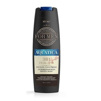 ВИТЭКС For MEN AQUATICA 3в1 Гель-душ для волос, тела и бороды ледиковая вод