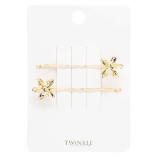 TWINKLE Заколки-невидимки для волос GOLDEN FLOWERS
