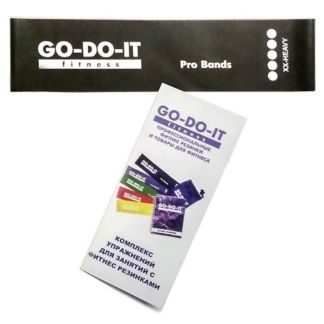 GO-DO-IT Фитнес резинка STANDARD, 5 см ширина, сопротивление 14 - 18 кг