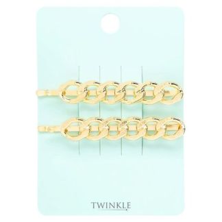 TWINKLE Заколки-невидимки для волос GOLDEN CHAIN