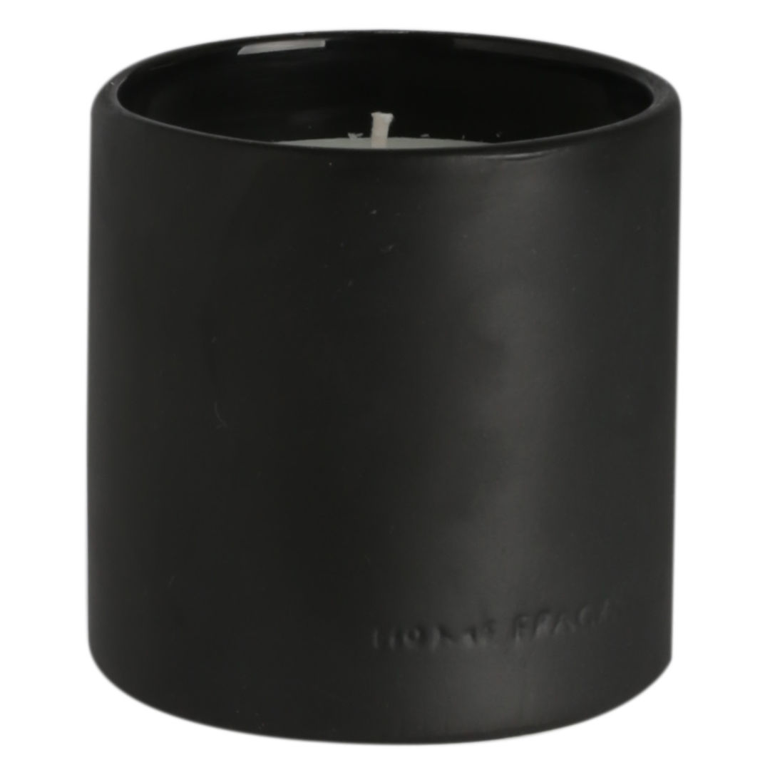 Kuchenland Свеча ароматическая, 9 см, в подсвечнике, керамика, черная, Blac