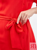 Яркое платье из шелка с поясом-лентой KARL LAGERFELD