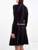 Платье из эластичного трикотажа EcoVero с контрастной отстрочкой KARL LAGER