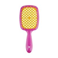 Janeke - Щетка Super Brush The Original для волос, малиновая с желтым, 20,3