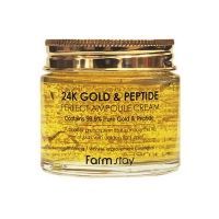 FarmStay - Ампульный крем с золотом и пептидами, 80 мл