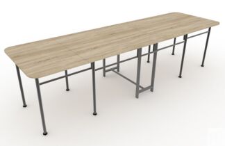 Раскладной стол Maksimus 2 PLUS (305х100) Дуб Санома/Черный