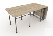 Раскладной стол Maksimus 2 PLUS (305х100) Дуб Санома/Черный