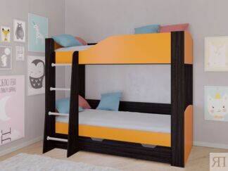 Двухъярусная кровать Астра 2 Венге/Оранжевый