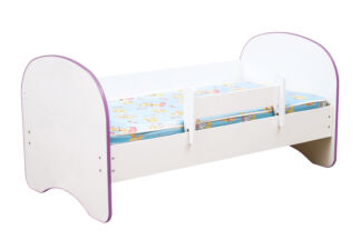 Детская кровать Радуга 160 белая/фиолетовый, 
без ящика