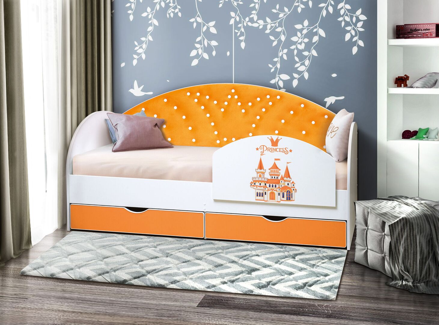 Кровать Корона №3 с бортиком, 80х160 см