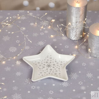 Блюдо фигурное Silver Snowflake CozyHome