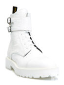 Белые ботинки в стиле карго из текстурированной кожи DOUCAL'S