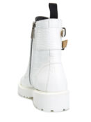 Белые ботинки в стиле карго из текстурированной кожи DOUCAL'S
