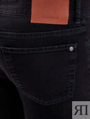 Черные джинсы с нашивкой из сафьяновой кожи CANALI