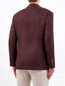 Однобортный пиджак из пряжи букле с мелованным принтом BRUNELLO CUCINELLI