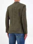 Однобортный пиджак из хлопка с добавлением волокон льна ELEVENTY