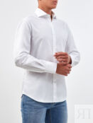 Базовая рубашка приталенного кроя из хлопкового поплина BRUNELLO CUCINELLI