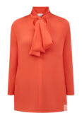 Шелковая блуза из коллекции Neonature с рукавами-клеш VALENTINO