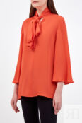Шелковая блуза из коллекции Neonature с рукавами-клеш VALENTINO