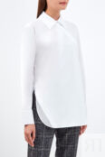 Блуза асимметричного кроя из хлопка с шифоновой спинкой LORENA ANTONIAZZI