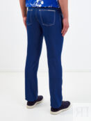 Прямые джинсы Cesare с контрастной прострочкой и вышивкой SCISSOR SCRIPTOR