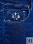 Прямые джинсы Cesare с контрастной прострочкой и вышивкой SCISSOR SCRIPTOR