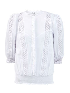 Легкая блуза Estela с ажурной вышивкой в тон CHARO RUIZ IBIZA