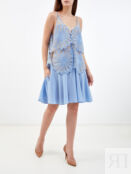 Платье из шелкового крепа с 3D-отделкой STELLA McCARTNEY