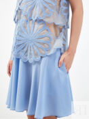 Платье из шелкового крепа с 3D-отделкой STELLA McCARTNEY