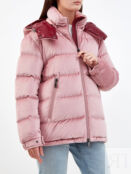 Бархатный пуховик Holostee с подкладкой из нейлона laqué MONCLER фото 3