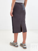 Хлопковая юбка Paneled в стиле спортшик BRUNELLO CUCINELLI