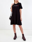 Платье-футболка из эластичного трикотажа с принтом REDVALENTINO
