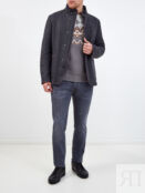 Серые джинсы Parma с диагональными карманами и вышивкой HAND PICKED