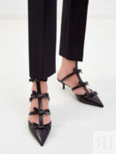 Кожаные туфли French Bows на каблуке kitten heel VALENTINO GARAVANI