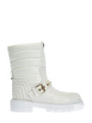 Белые ботинки Rockstud из мягкой кожи с литым декором VALENTINO GARAVANI