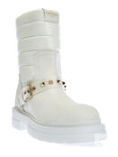Белые ботинки Rockstud из мягкой кожи с литым декором VALENTINO GARAVANI