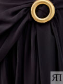 Шелковая юбка асимметричного кроя с золотистой пряжкой LANVIN