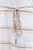 Вязаное платье-миди с поясом и принтом в полоску LORENA ANTONIAZZI