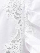 Белая блуза с ажурным декором и оборками ERMANNO FIRENZE