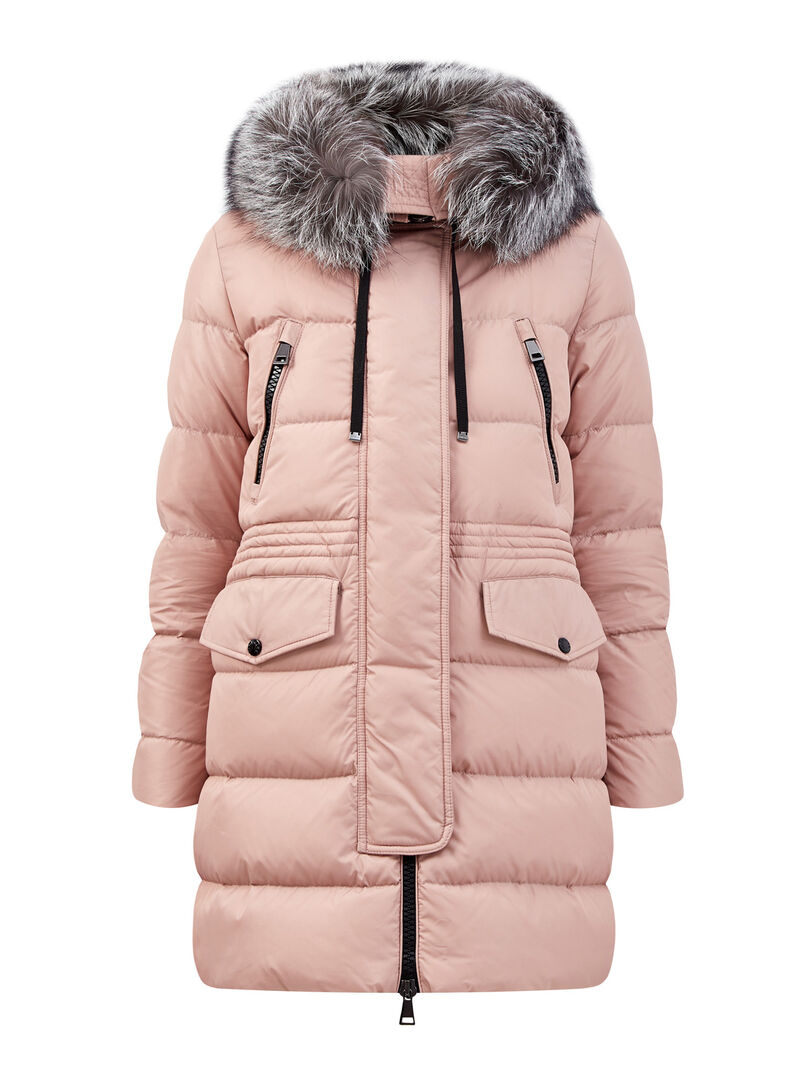 Пуховик из матового нейлона с кулиской на талии MONCLER фото 1