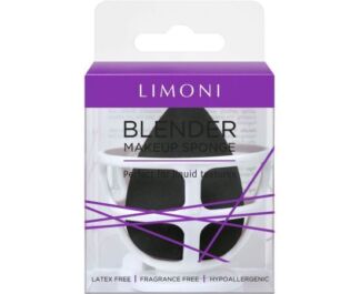 LIMONI Спонж для макияжа в наборе с корзинкой "Blender Makeup Sponge" Black