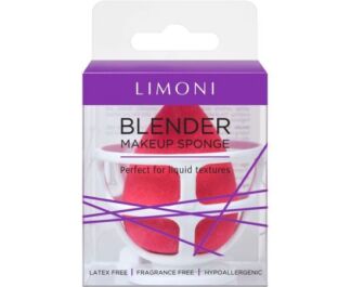 LIMONI Спонж для макияжа в наборе с корзинкой "Blender Makeup Sponge" Red