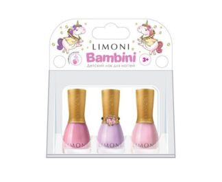 LIMONI  Набор №17 "Bambini (лак тон 10,11,12 + кольцо)