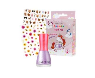 LIMONI Набор №30 Bambini Nail Art (лак 6, наклейки 1423, 1731)